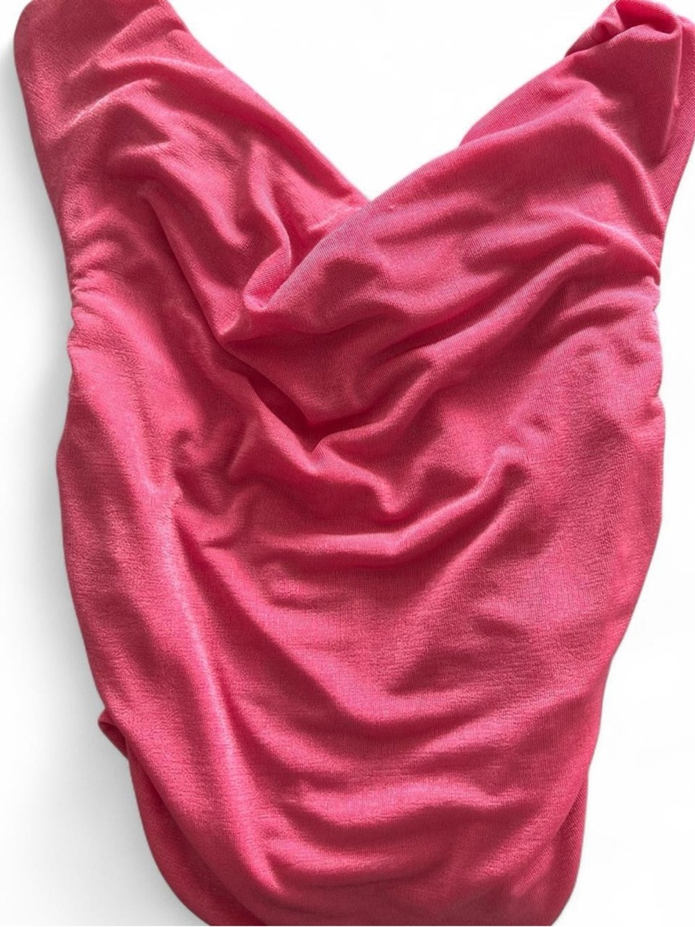 SHEIN Bright Pink Sleeveless Cowl Neck Tank